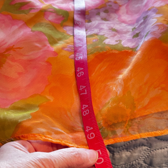 Vintage Roberta Lynn Long Robe, Housecoat L/XL Orange Pink - Picture 10 of 11